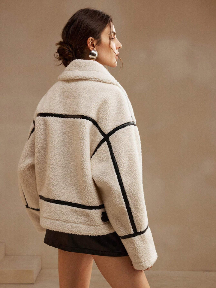 Sienna Shearling Jacket | Relaxed Fit Hip-Length Jacket