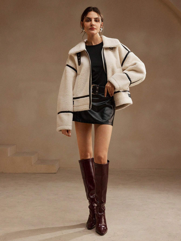 Sienna Shearling Jacket | Relaxed Fit Hip-Length Jacket