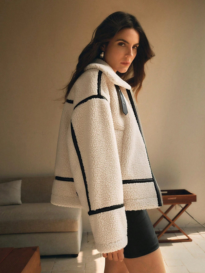 Sienna Shearling Jacket | Relaxed Fit Hip-Length Jacket