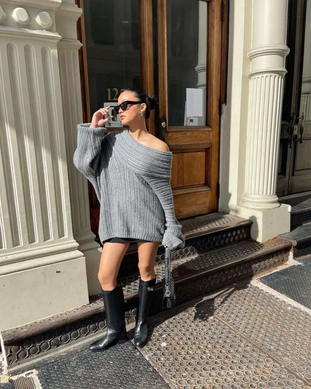 Luna Wool-Blend Oversized Knit Sweater