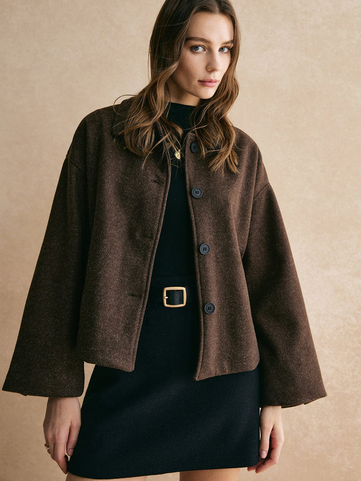 Sienna Jacket | Relaxed Fit Collared Button Front Jacket