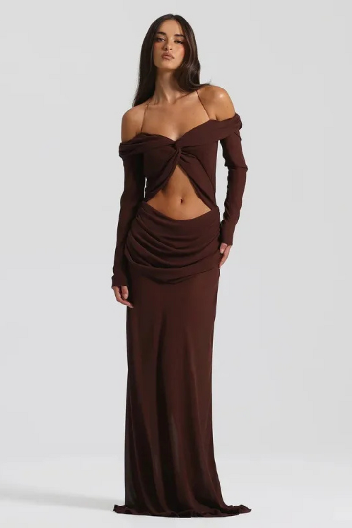 Mocha Mirage Gown - Serena Studio