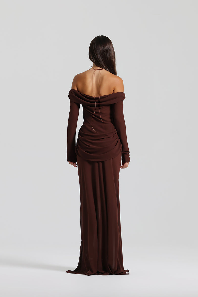 Mocha Mirage Gown - Serena Studio