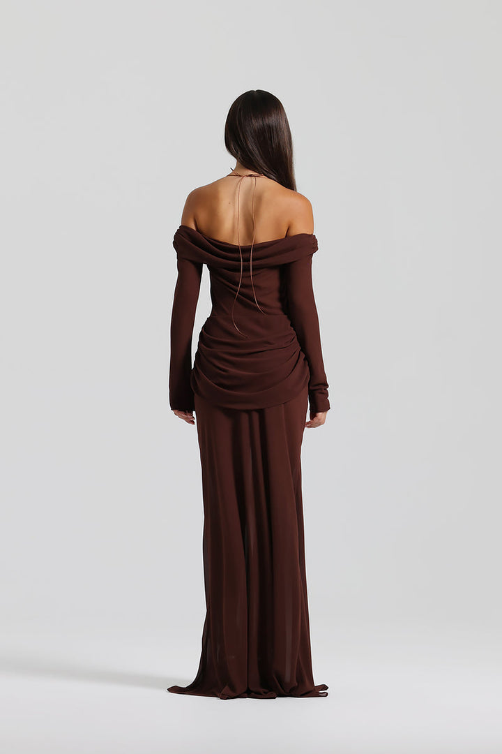 Mocha Mirage Gown - Serena Studio