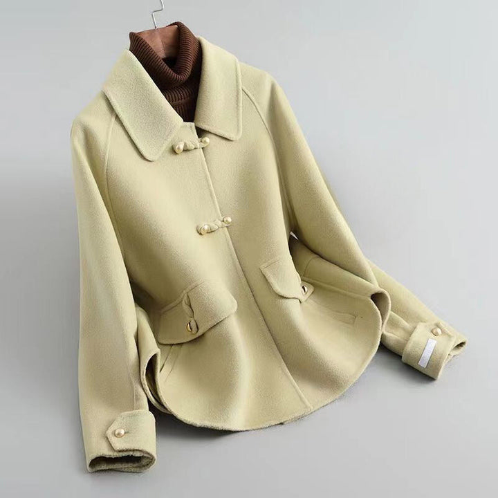 Aurora Wool-Blend Buttoned Short Coat