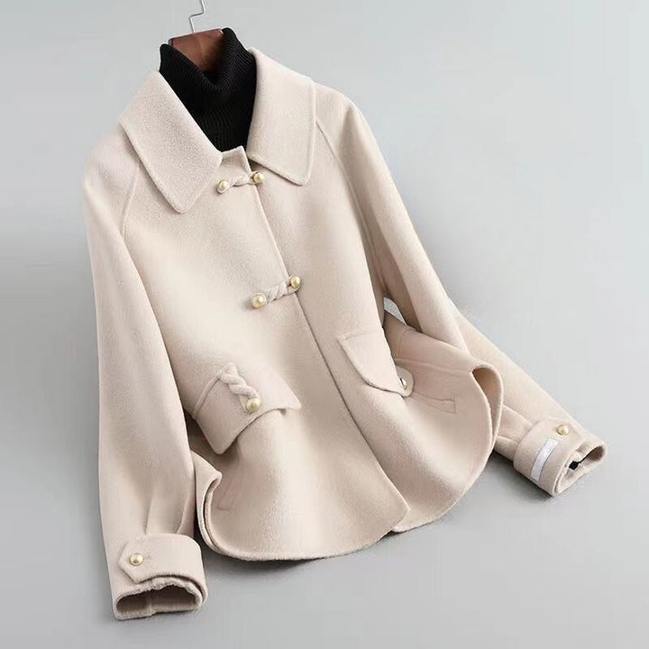Aurora Wool-Blend Buttoned Short Coat