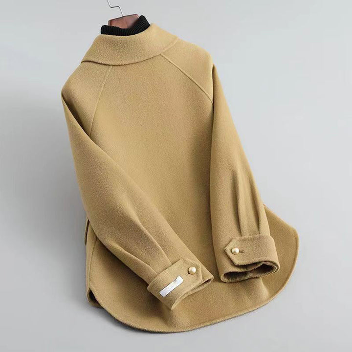 Aurora Wool-Blend Buttoned Short Coat