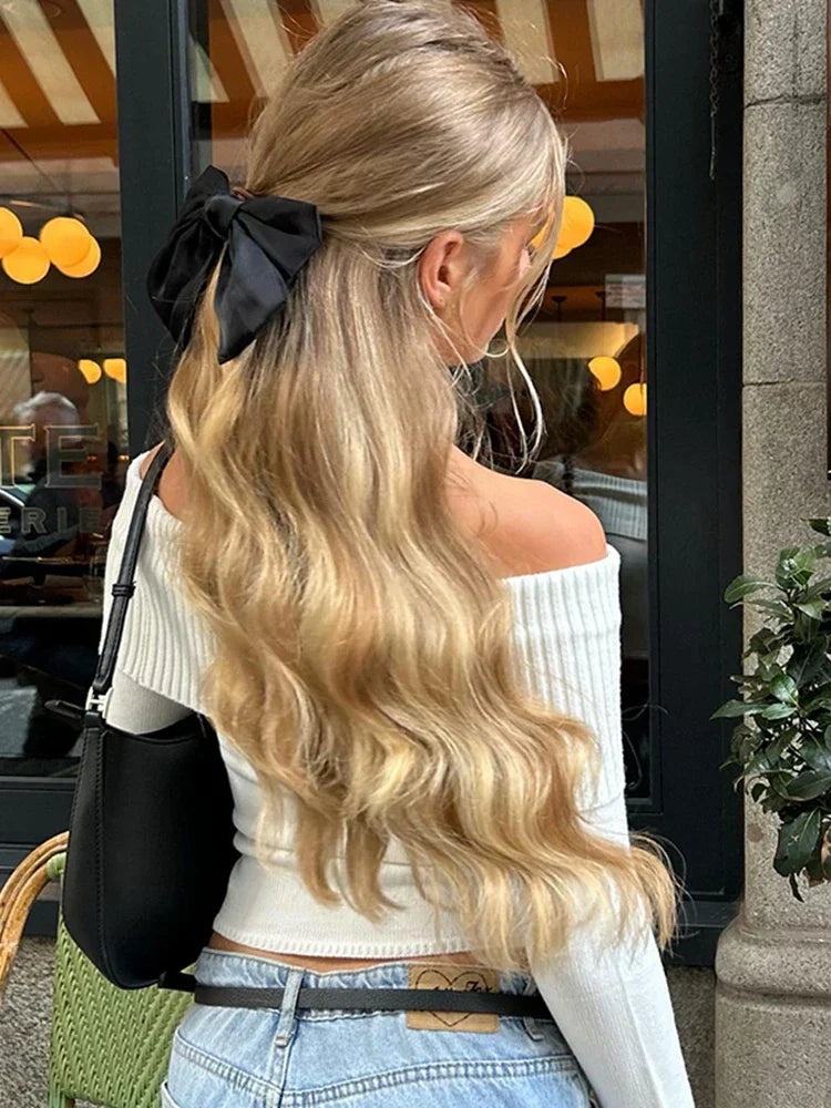 Sienna Ribbed Slim Fit Off-Shoulder Top