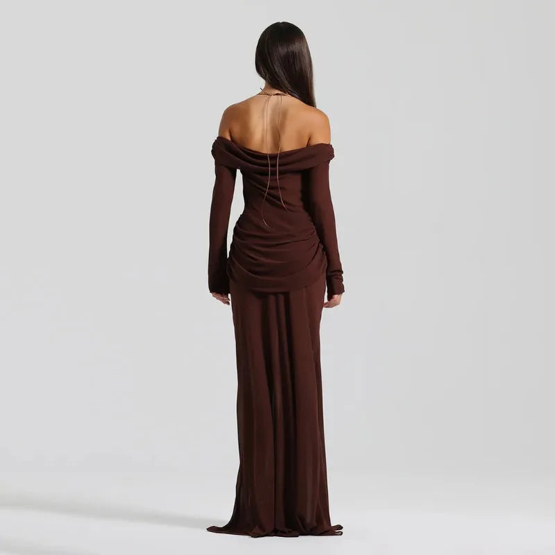 Mocha Mirage Gown - Serena Studio