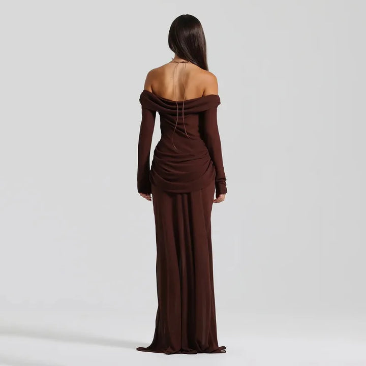 Mocha Mirage Gown - Serena Studio