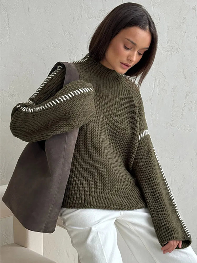 Isla Wool-Blend Relaxed Fit Knit Sweater