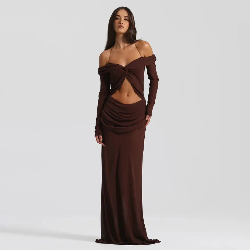 Mocha Mirage Gown - Serena Studio