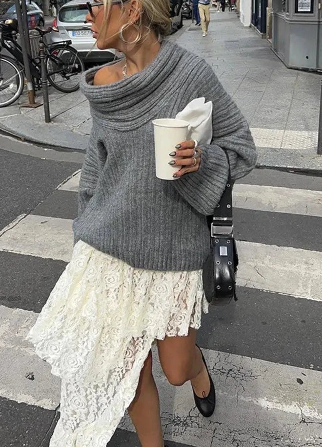 Luna Wool-Blend Oversized Knit Sweater
