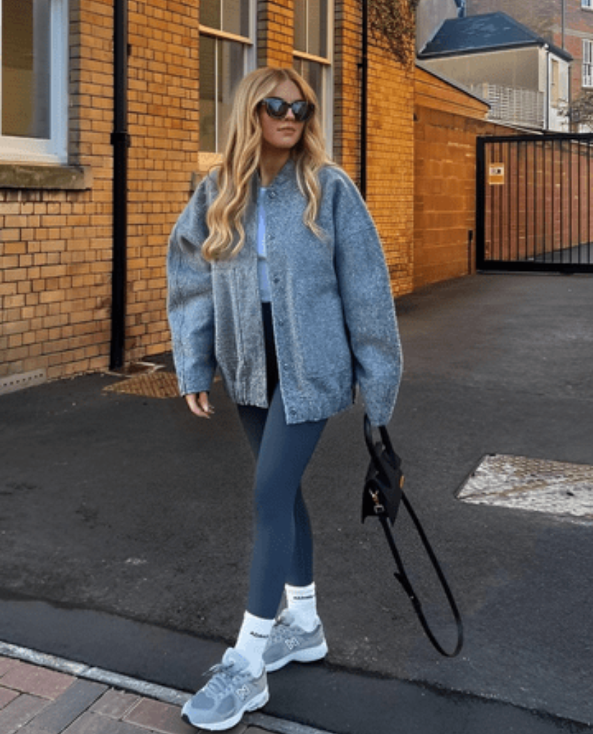 Rosie Wool-Blend Oversized Jacket | Button Front Collarless Jacket