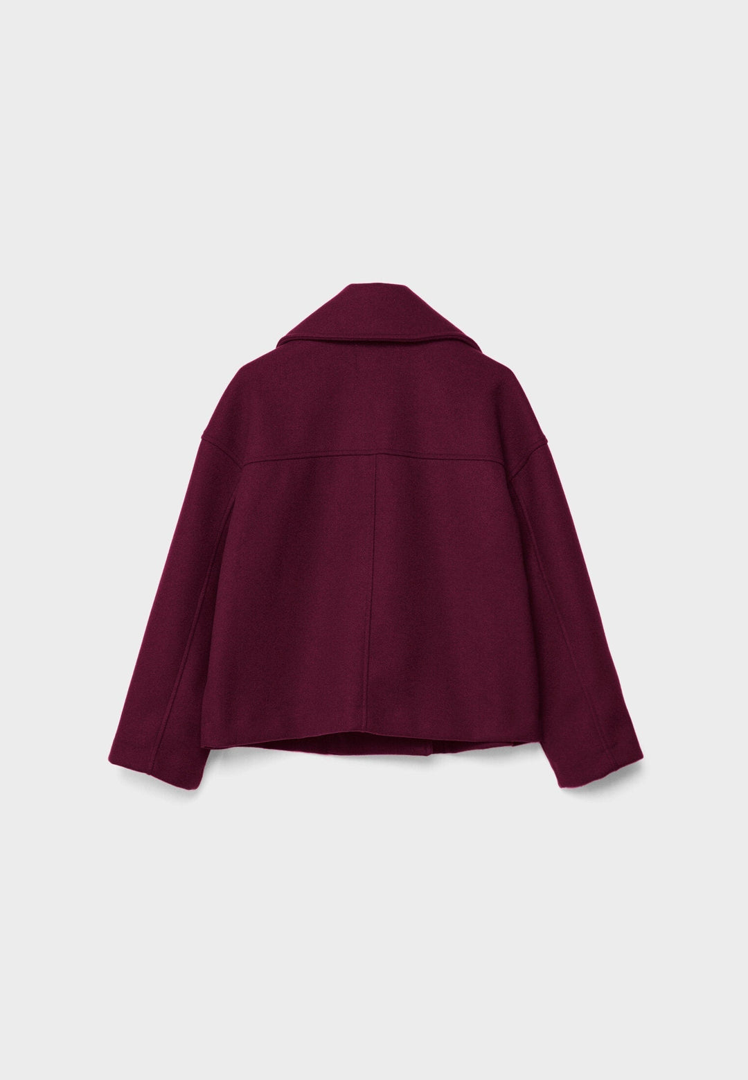 Lily Wool-Blend Double-Breasted Peacoat | Collared Cropped Peacoat
