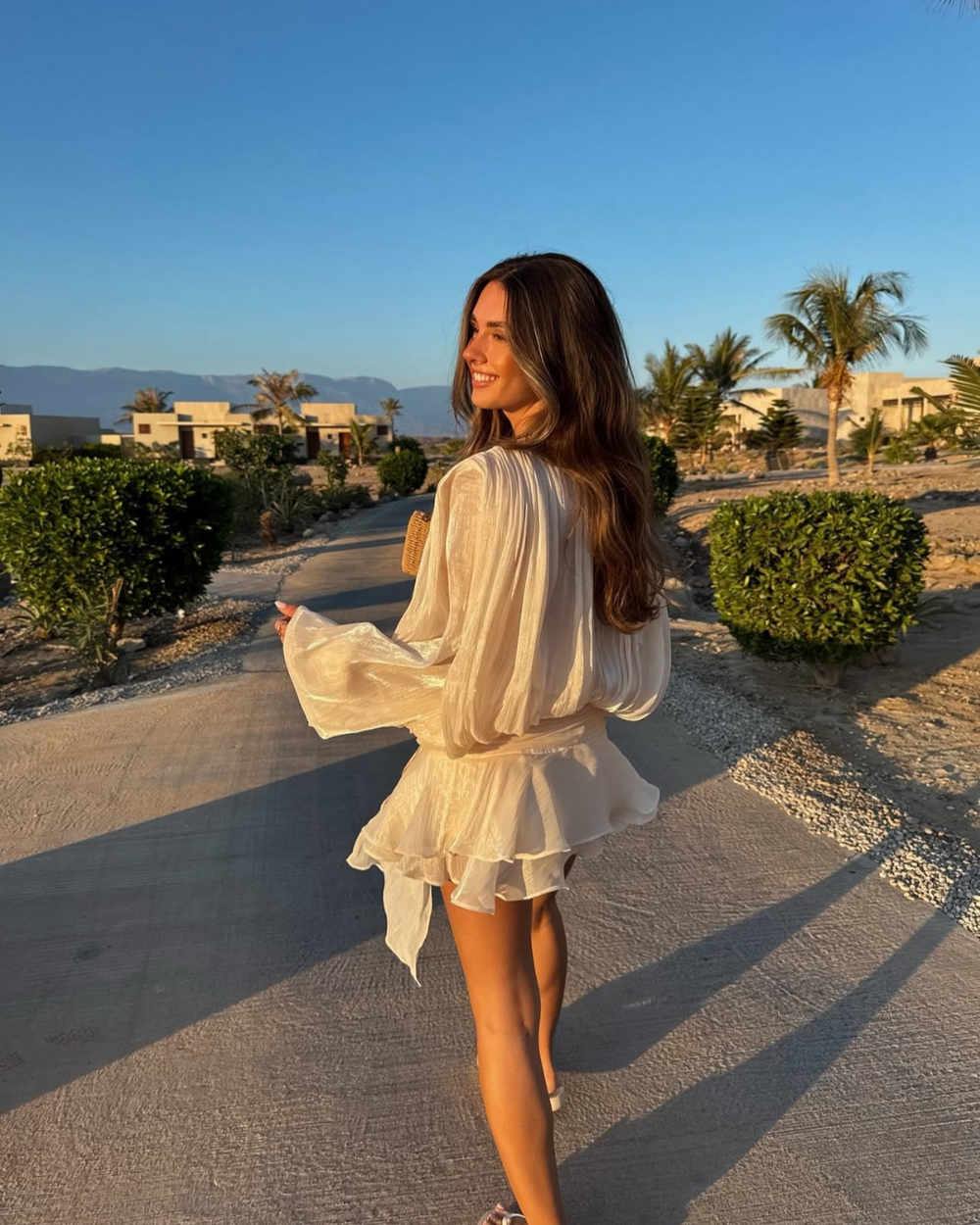 Isla Pleated Mini Dress - Serena Studio