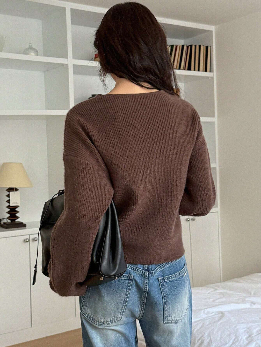 Ivy Wool-Blend Wrap Sweater