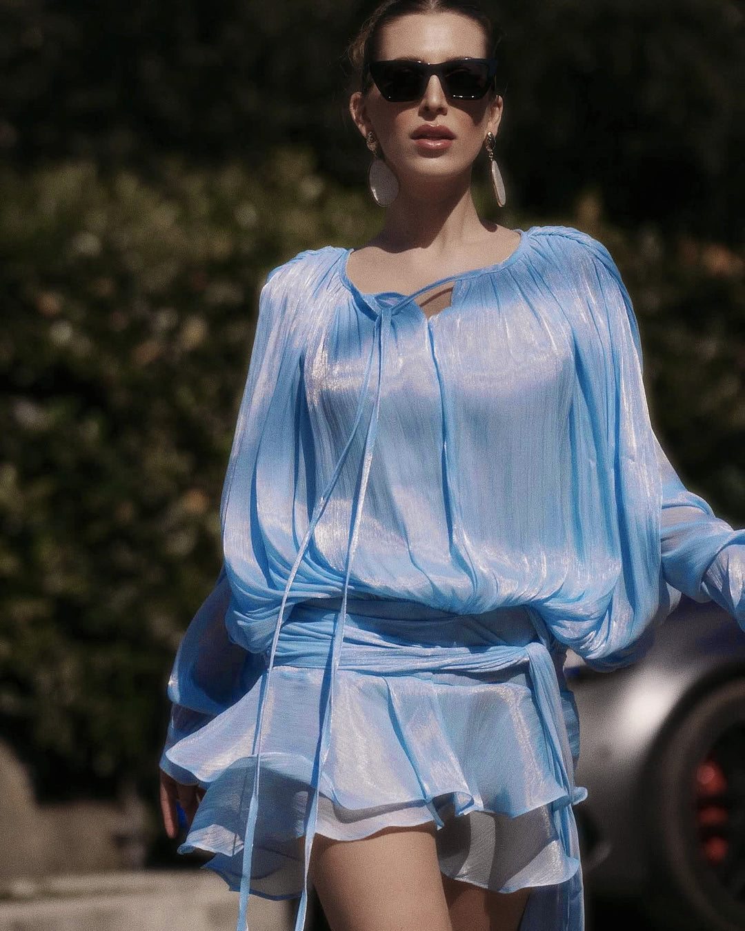 Isla Pleated Mini Dress - Serena Studio