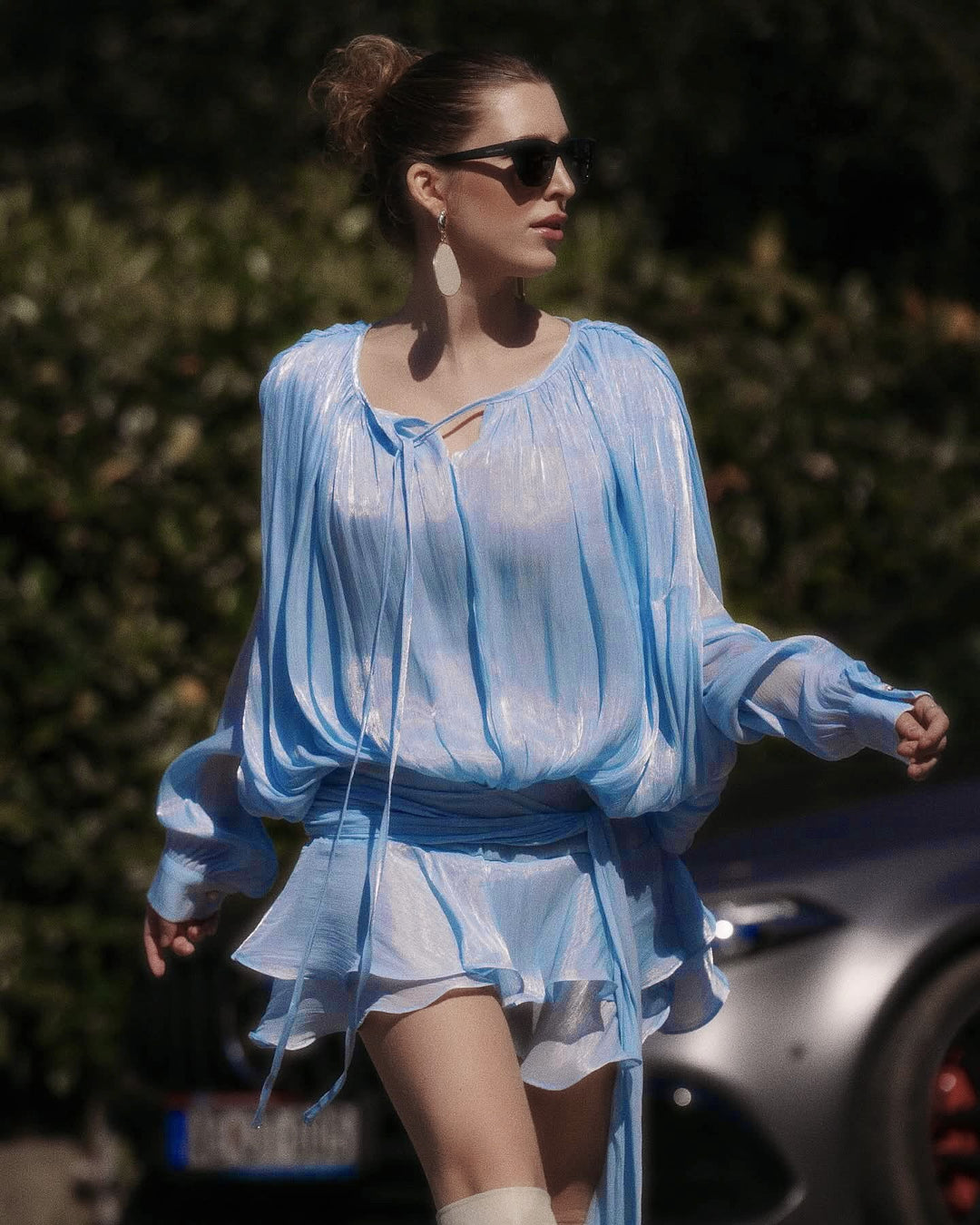 Isla Pleated Mini Dress - Serena Studio