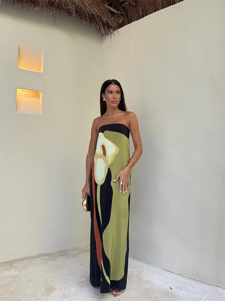 Solène Strapless Maxi Dress - Serena Studio