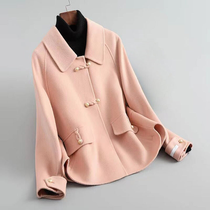 Aurora Wool-Blend Buttoned Short Coat