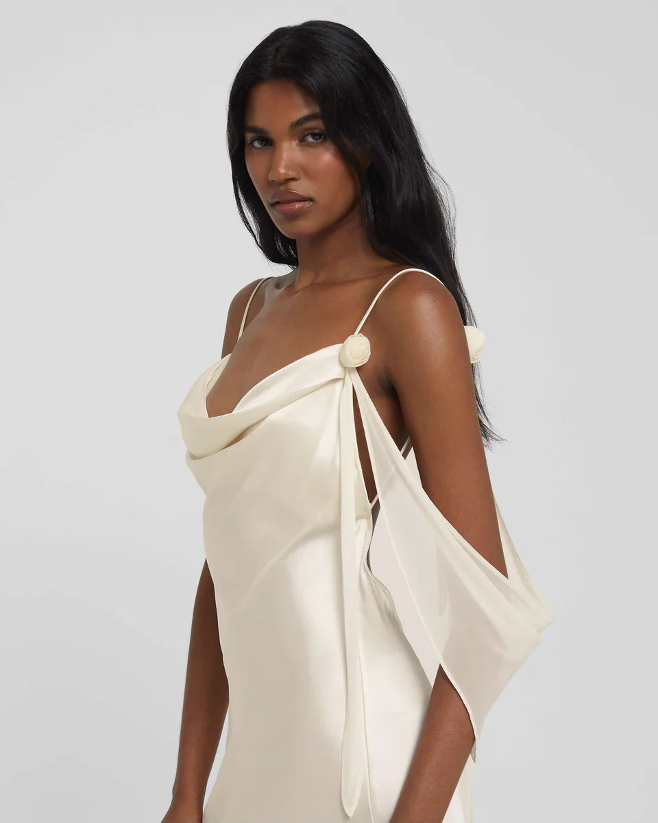 white dress in a women 