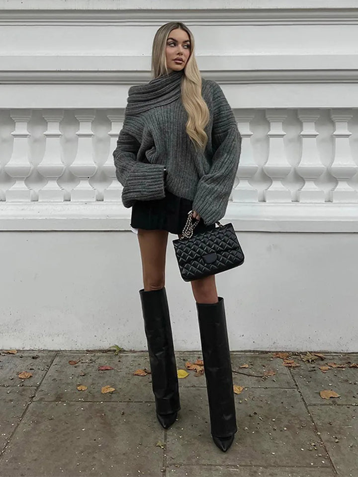 Luna Wool-Blend Oversized Knit Sweater