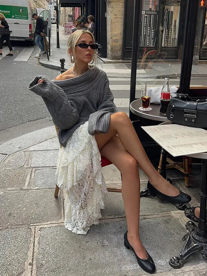 Luna Wool-Blend Oversized Knit Sweater