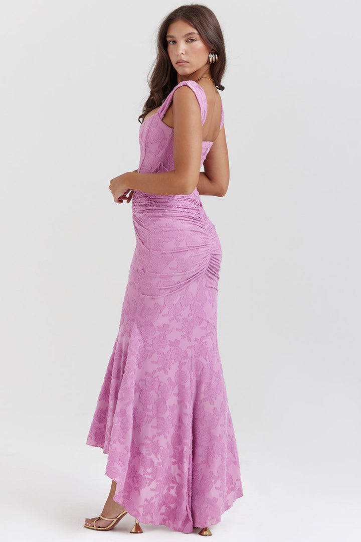 ELARA | TEXTURED LACE GOWN