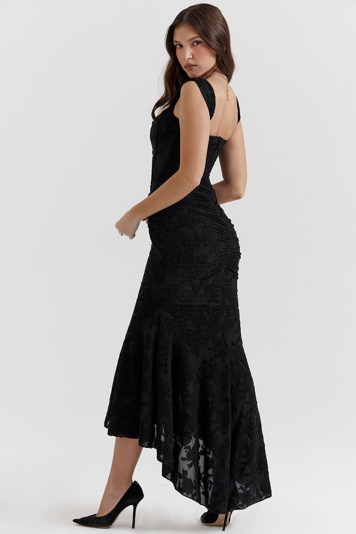 ELARA | TEXTURED LACE GOWN