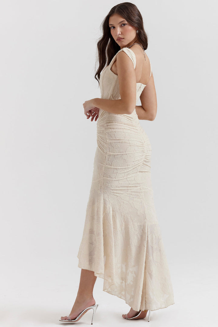 ELARA | TEXTURED LACE GOWN