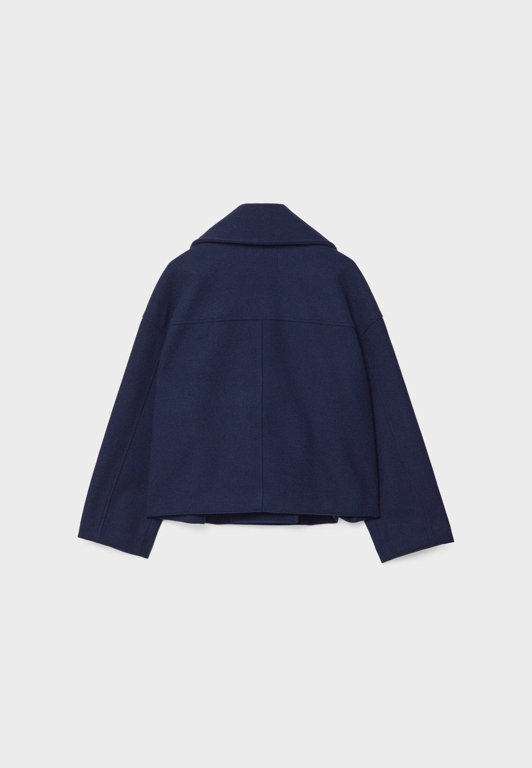 Lily Wool-Blend Double-Breasted Peacoat | Collared Cropped Peacoat