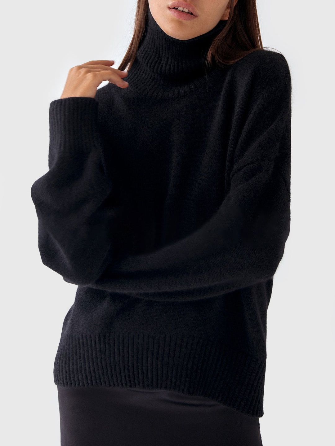 Viola Wool-Blend Relaxed Fit Turtleneck Sweater